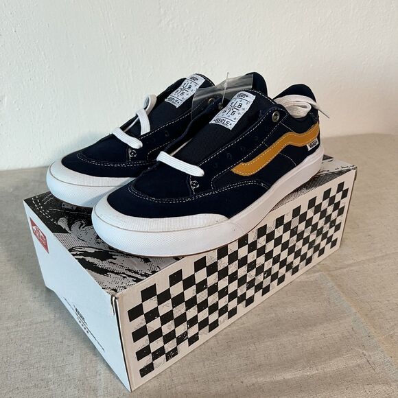 Vans Berle Skate Shoes Men’s Size 8.5 – Navy/Gold – Brand New - Picture 1 of 6